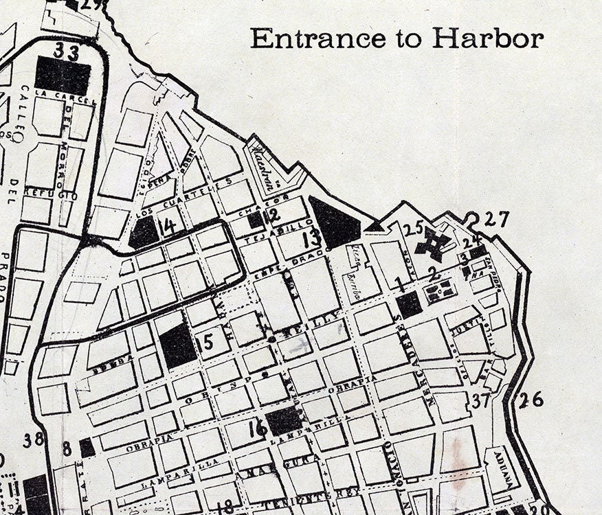 1900 Map of Havana Cuba
