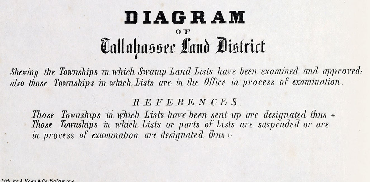 1855 Map of the Tallahassee Florida Land District