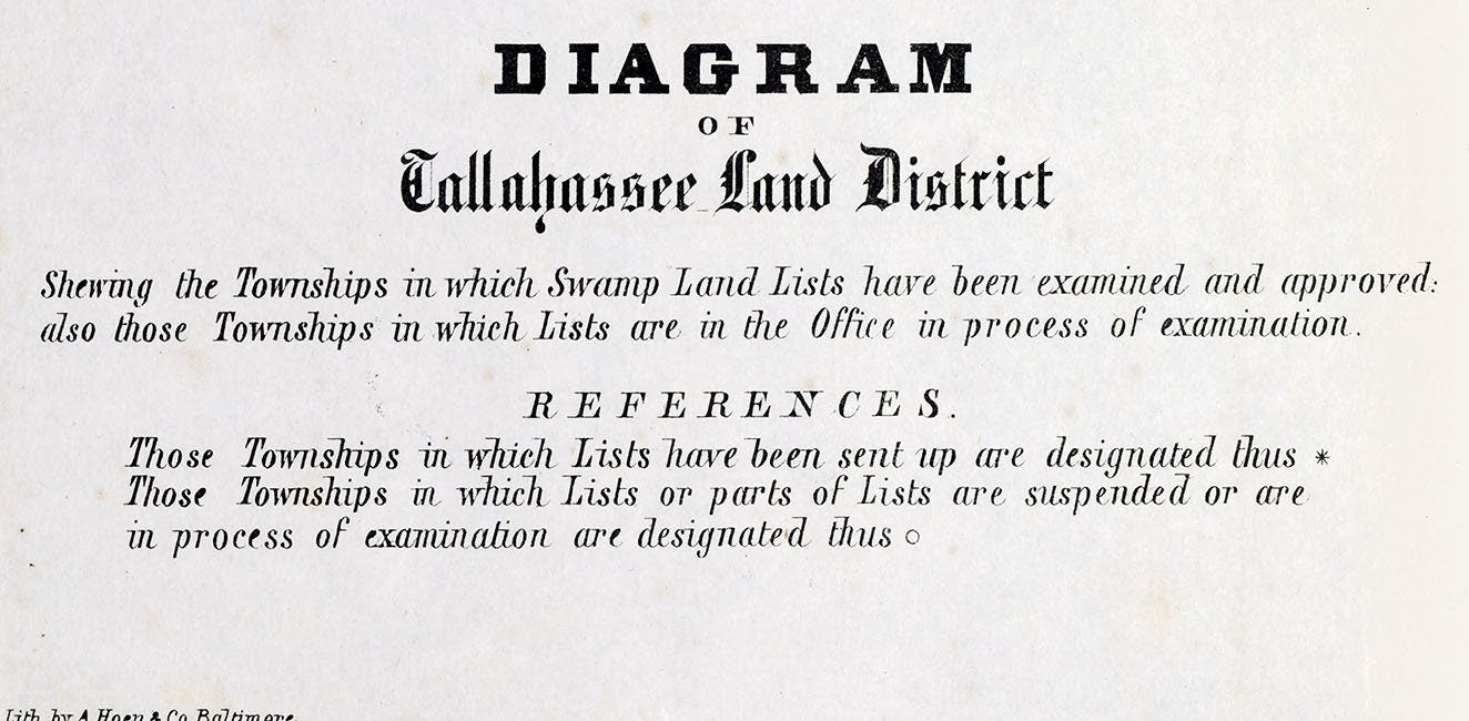 1855 Map of the Tallahassee Florida Land District