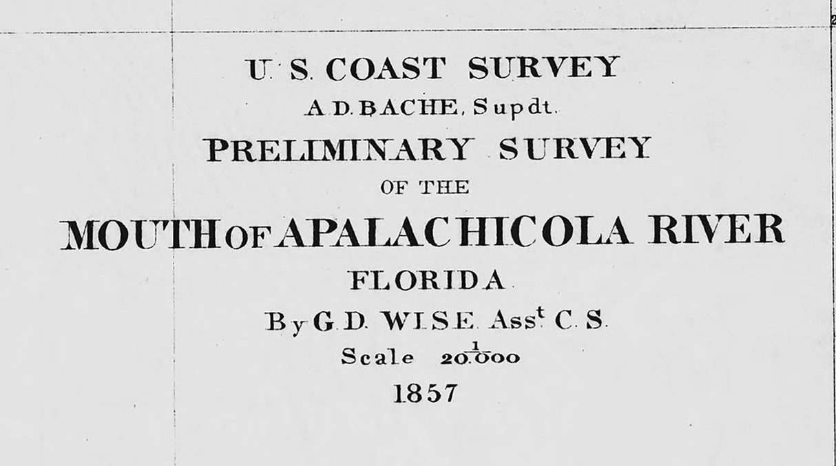 1857 Map of the Mouth of the Apalachicola River Florida