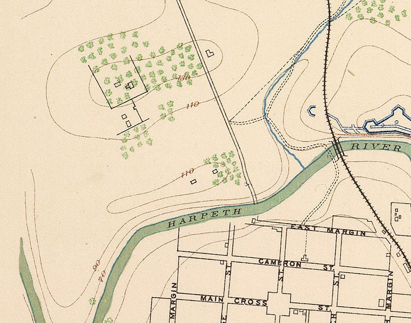 1895 Map of Franklin Tennessee