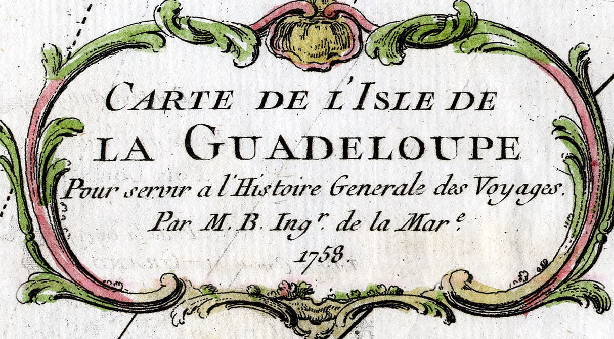 1758 Map of the Gaudeloupe Island