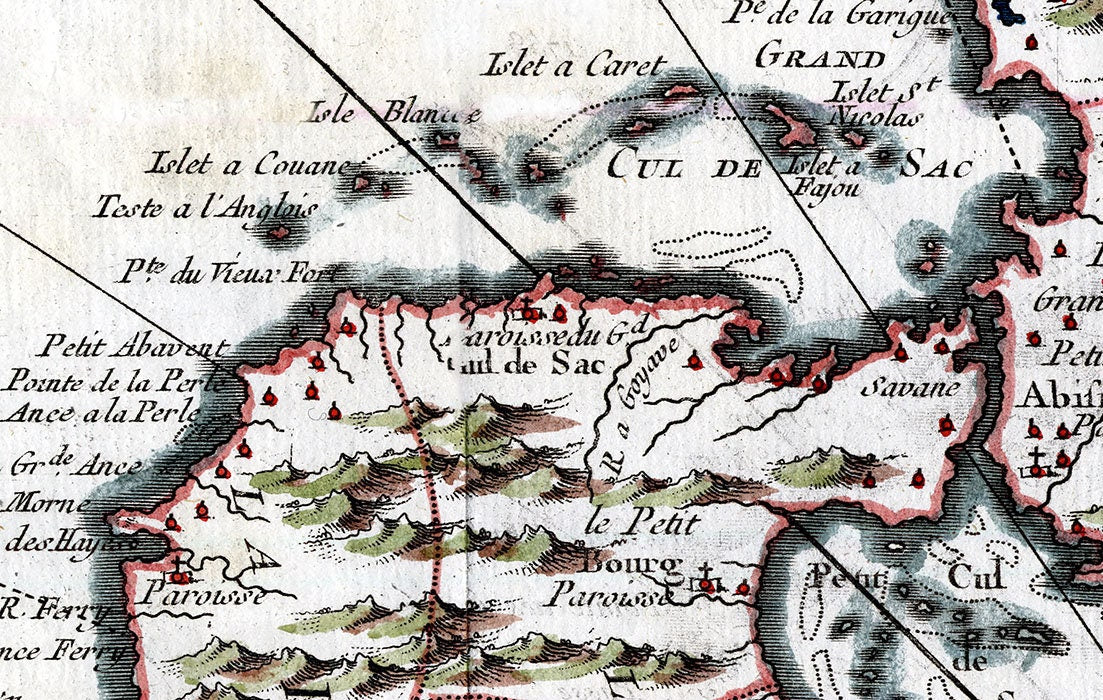1758 Map of the Gaudeloupe Island