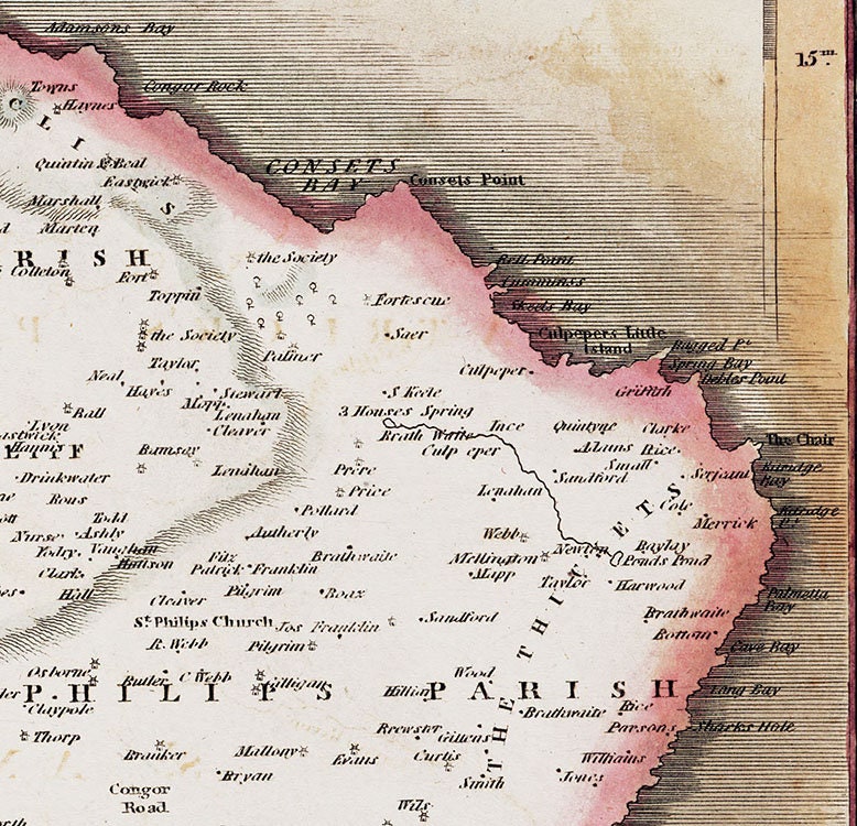 1814 Map of Barbadoes