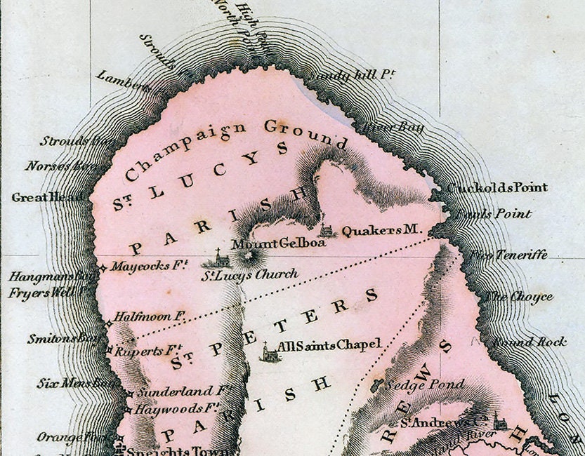 1823 Map of Barbadoes