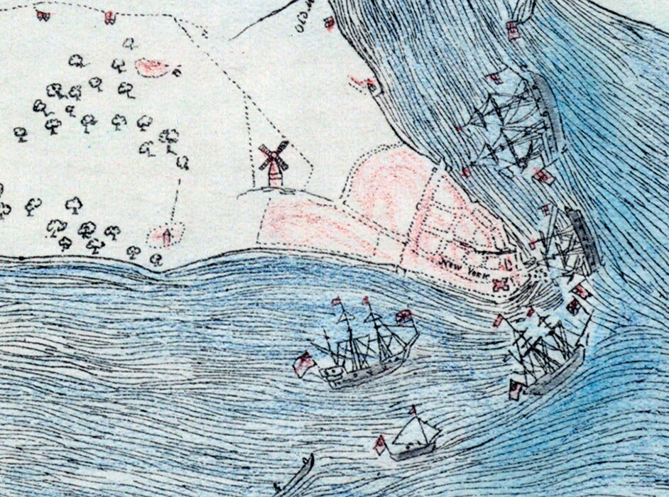 1664 Map of the Town of New York