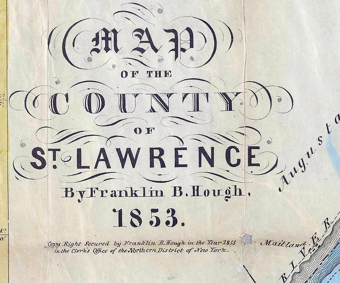 1853 Map of Saint Lawrence County New York