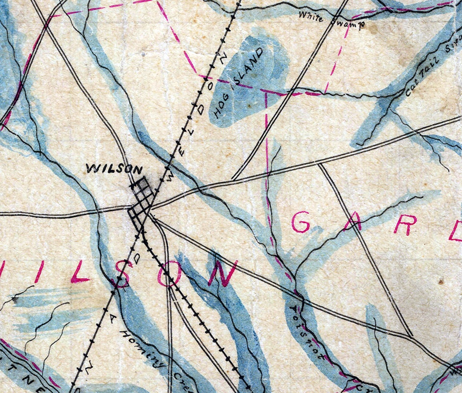 1879 Map of Wilson County North Carolina