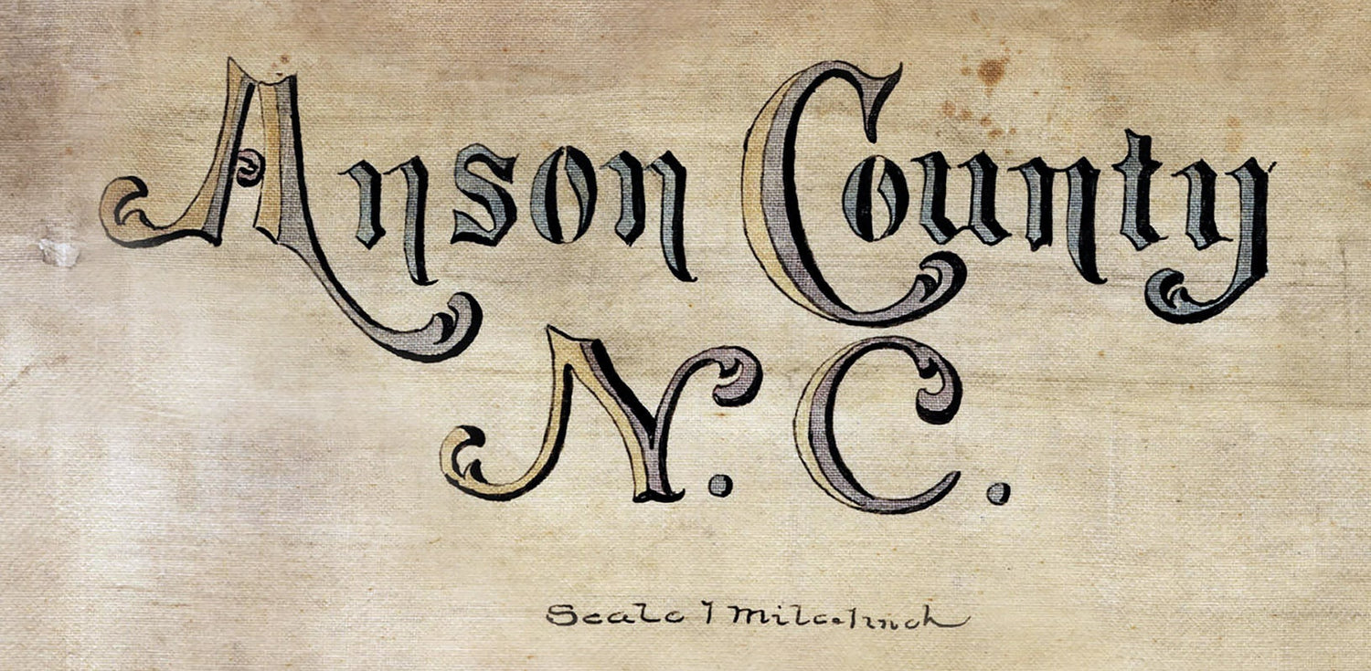 1878 Map of Anson County North Carolina