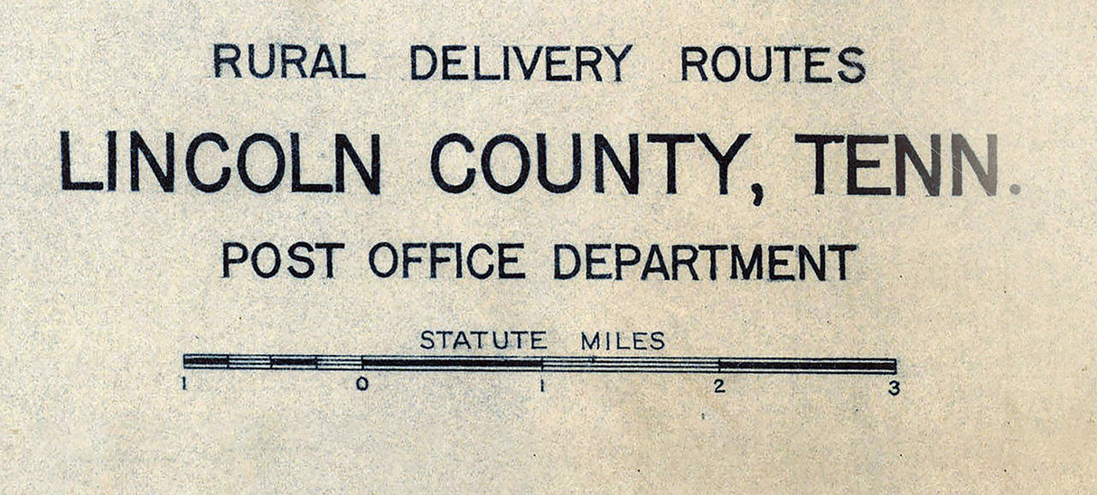 1930 Map of Lincoln County Tennessee