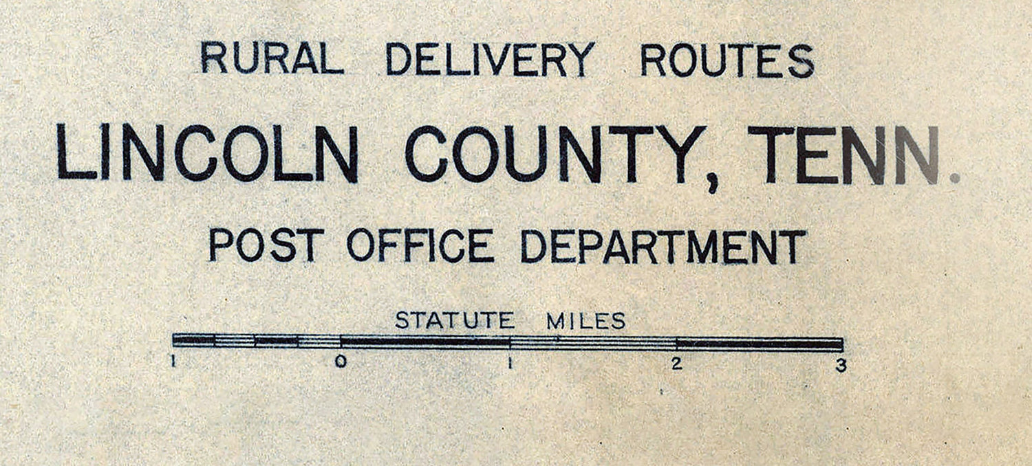 1930 Map of Lincoln County Tennessee