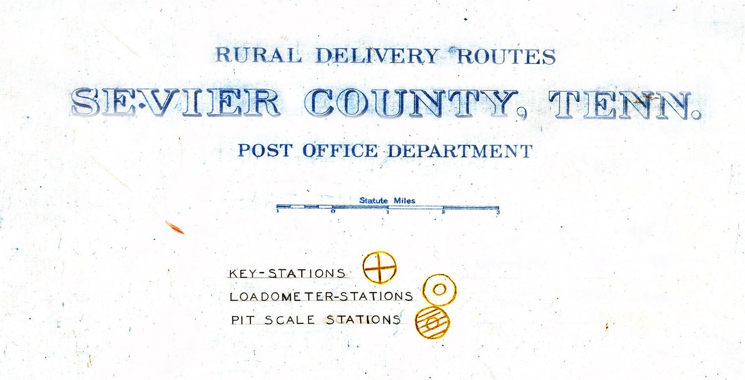 1912 Map of Sevier County Tennessee