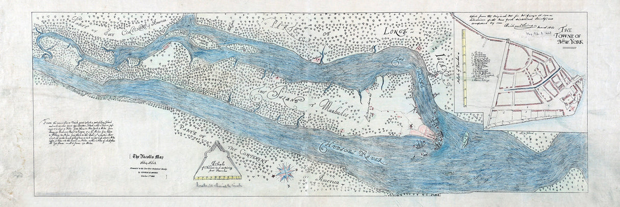 1664 Map of the Town of New York