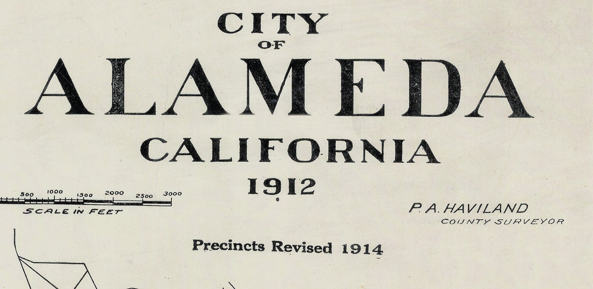 1912 Map of Alameda California