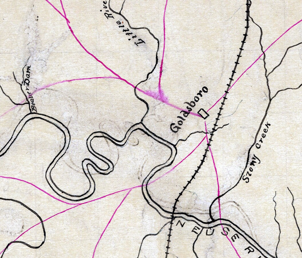 1881 Map of Wayne County North Carolina