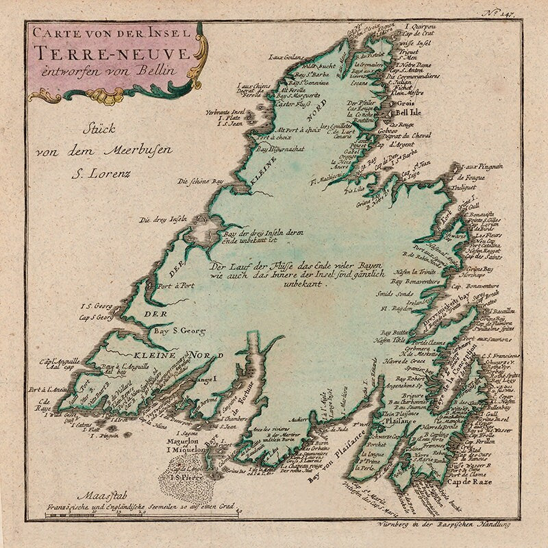 1785 Map of Newfoundland