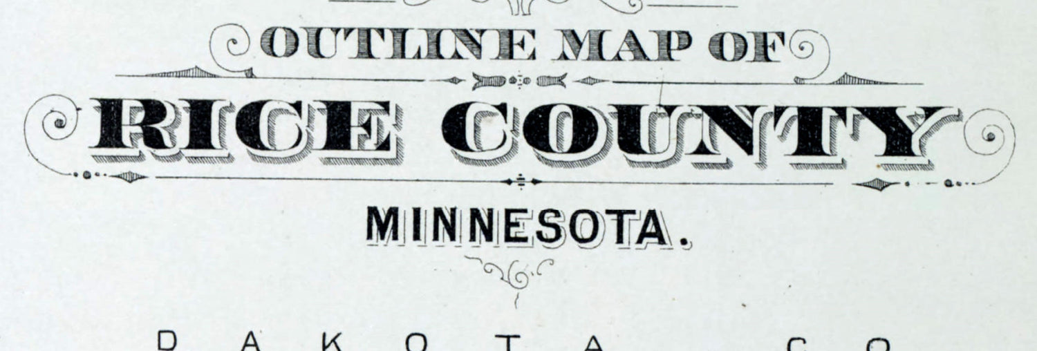 1900 Map of Rice County Minnesota