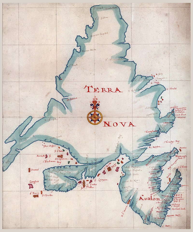1678 Map of Newfoundland Terra Nova