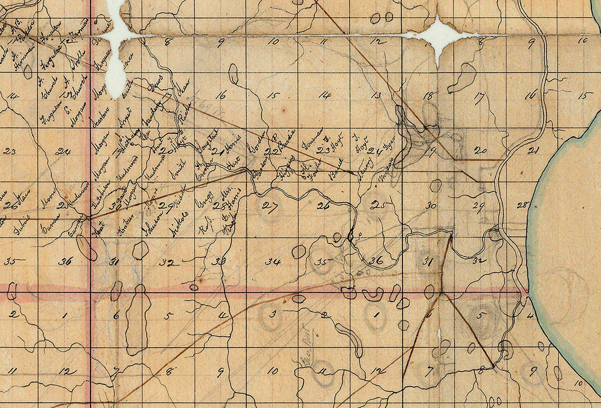 1800s Map of Milwaukee County Wisconsin