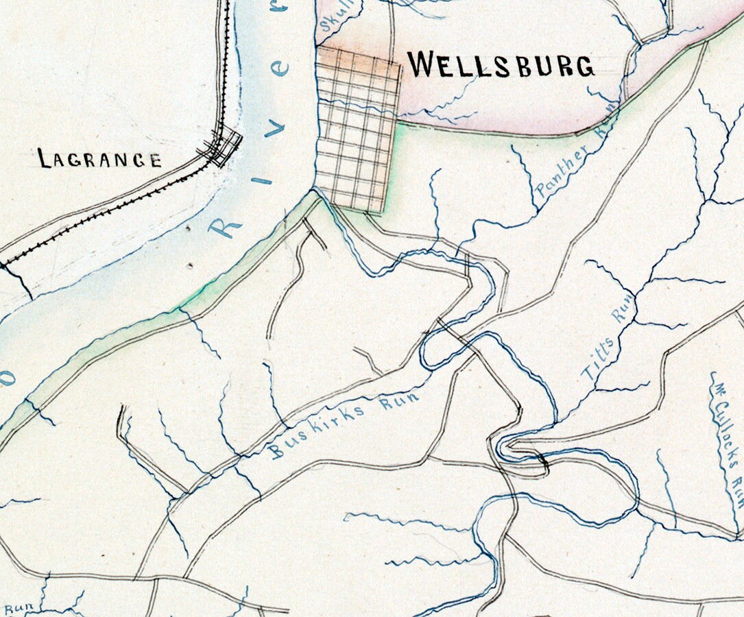 1889 Map of Brooke County West Virginia