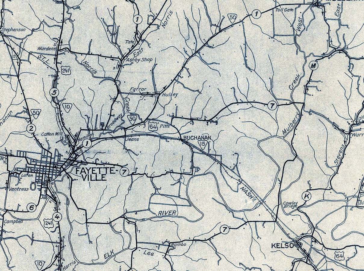 1930 Map of Lincoln County Tennessee
