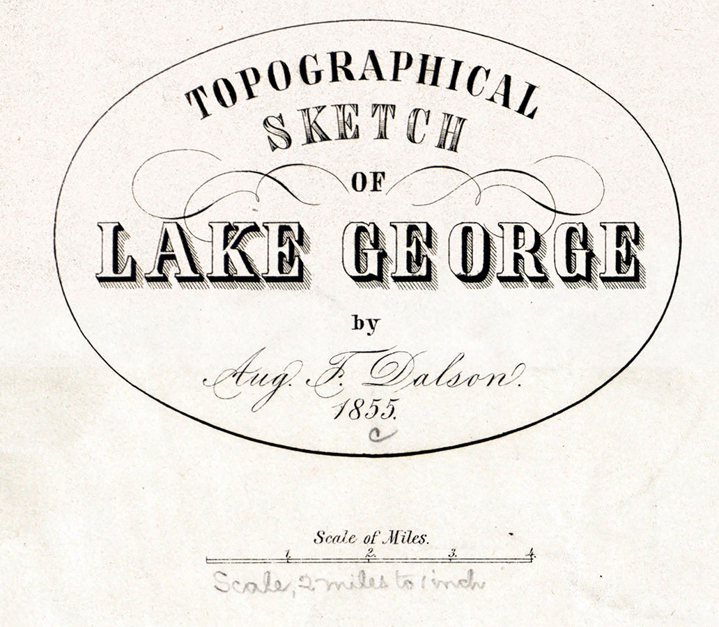 1855 Map of Lake George New York
