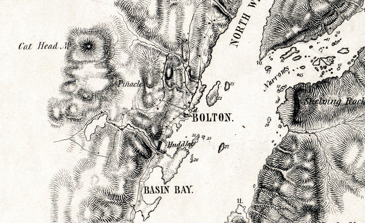 1855 Map of Lake George New York