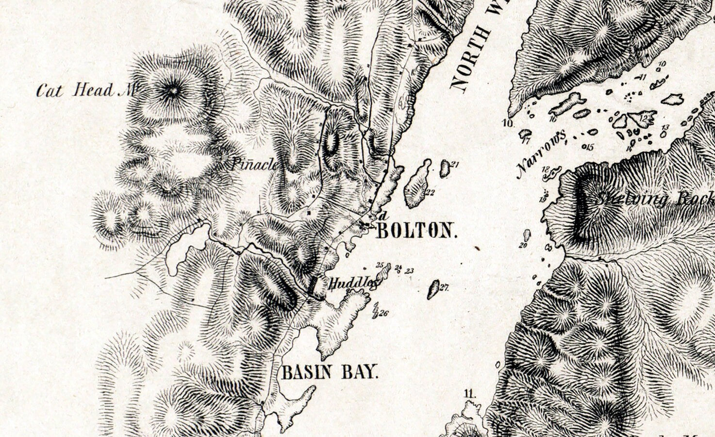 1855 Map of Lake George New York