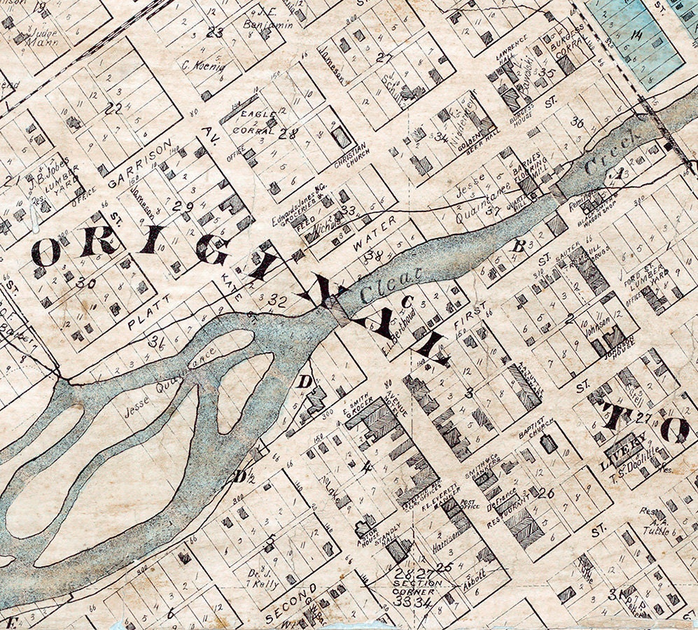 1878 Map of Golden Colorado