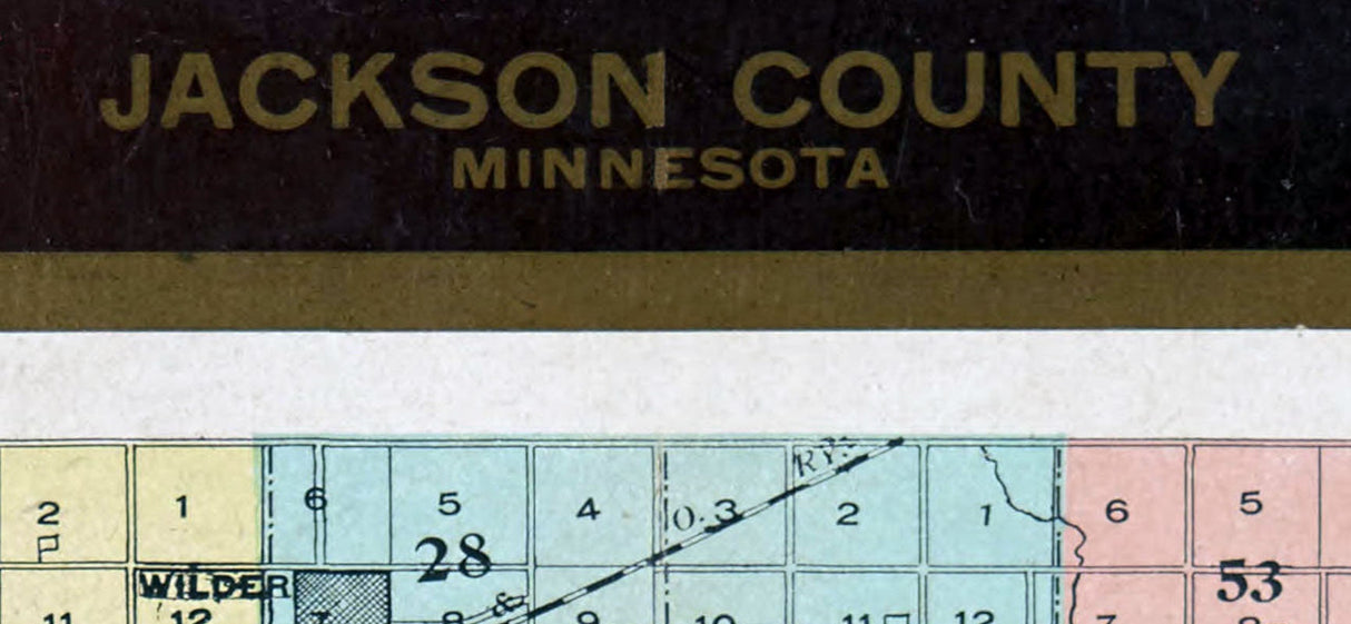 1907 Map of Jackson County Minnesota