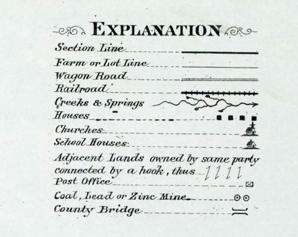 1900 Map of Rice County Minnesota