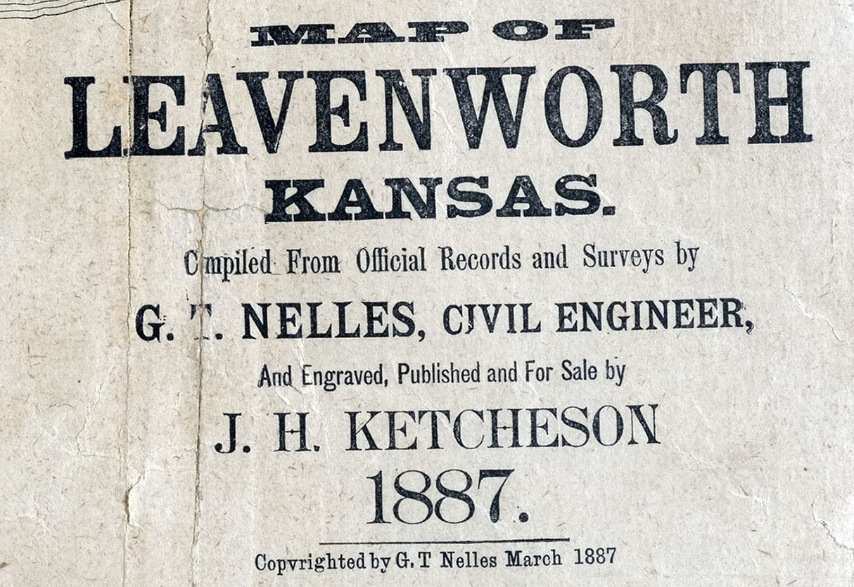 1887 Map of Leavenworth Kansas
