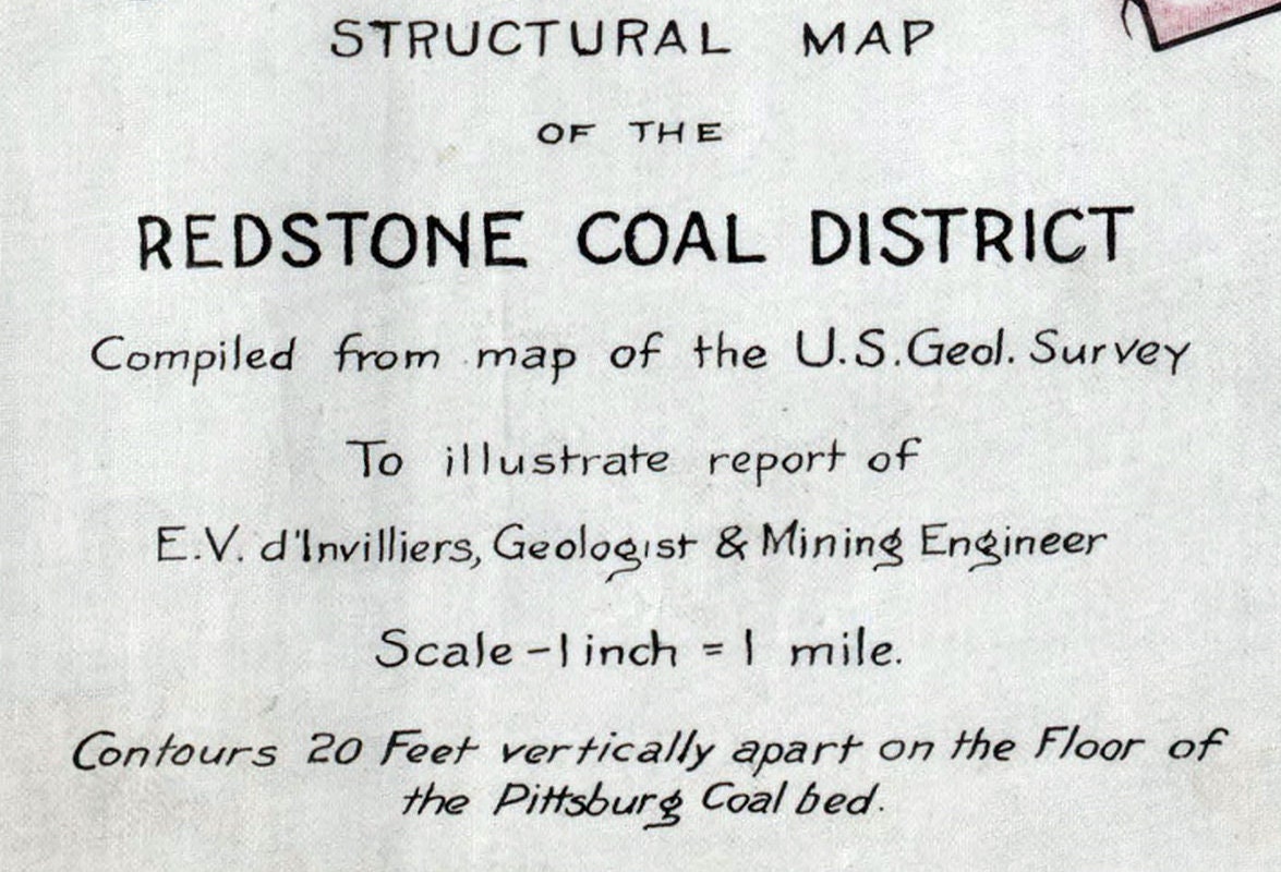 Late 1800s Map of the Redstone Coal District Fayette County PA