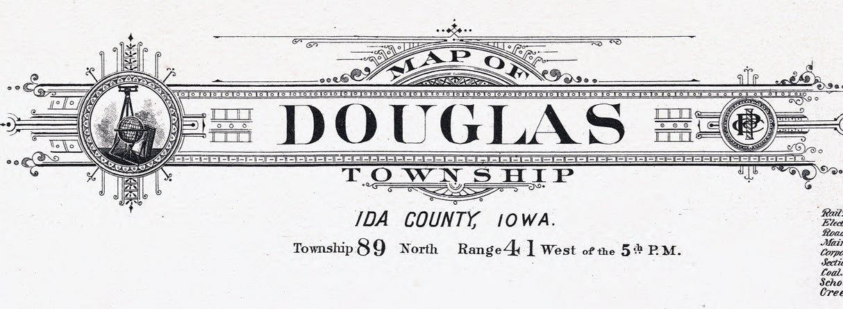 1906 Map of Douglas Township Ida County Iowa