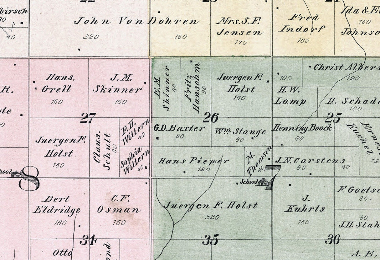 1906 Map of Douglas Township Ida County Iowa