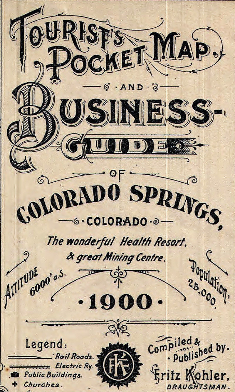 1900 Map of Colorado Springs Colorado
