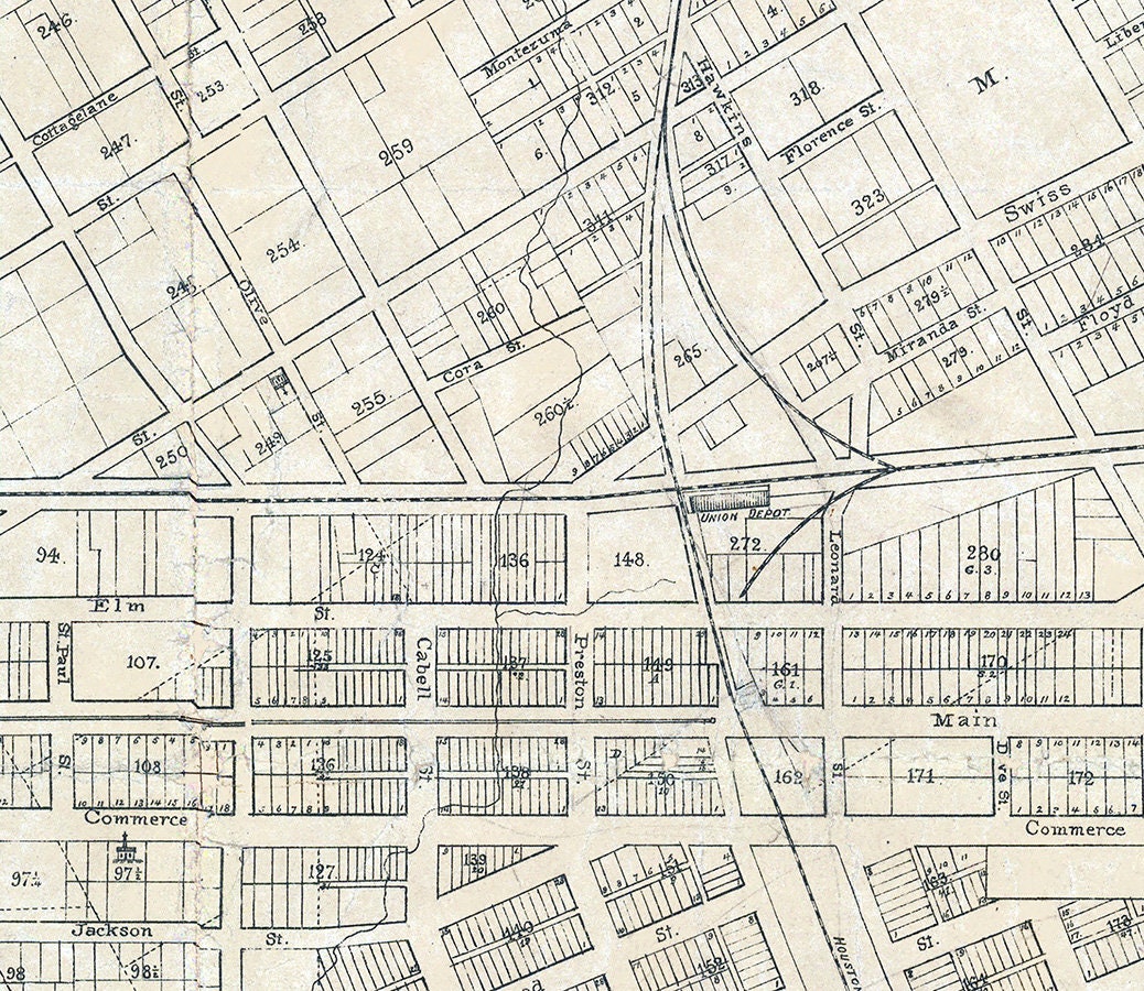 1878 Map of Dallas Texas