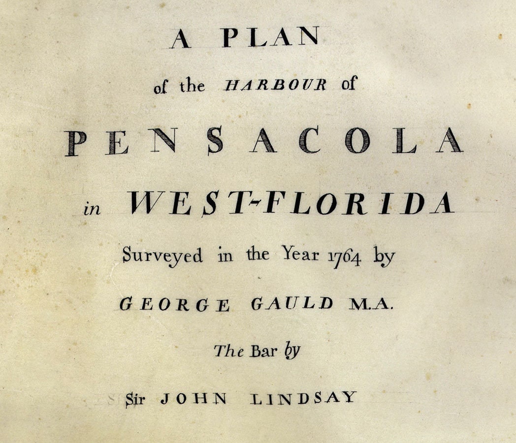 1764 Plan Map of the Pensacola Florida Harbour