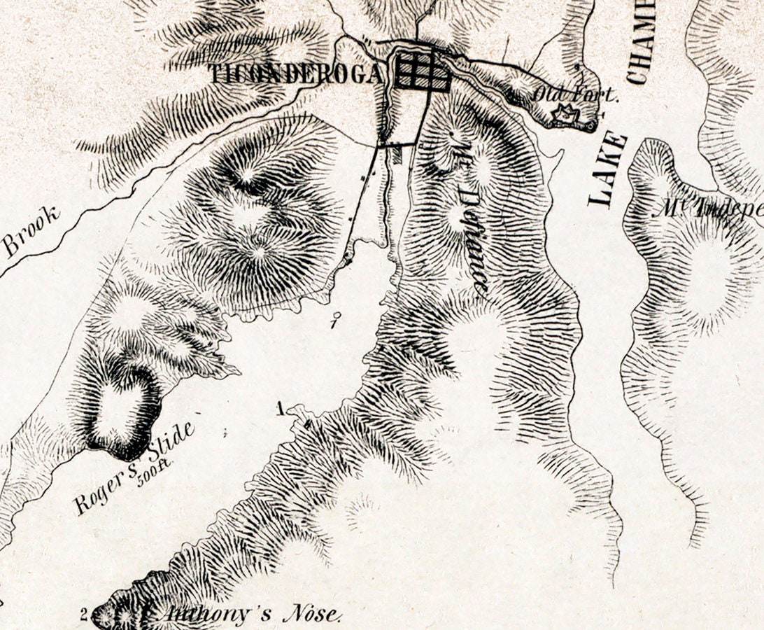 1855 Map of Lake George New York