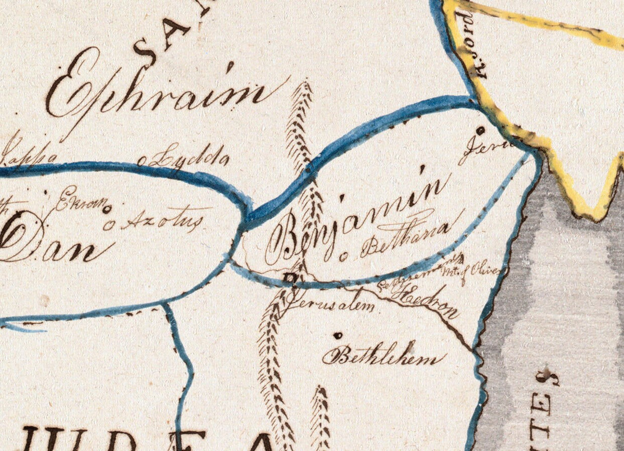 1835 Map of Palestine or Canaan