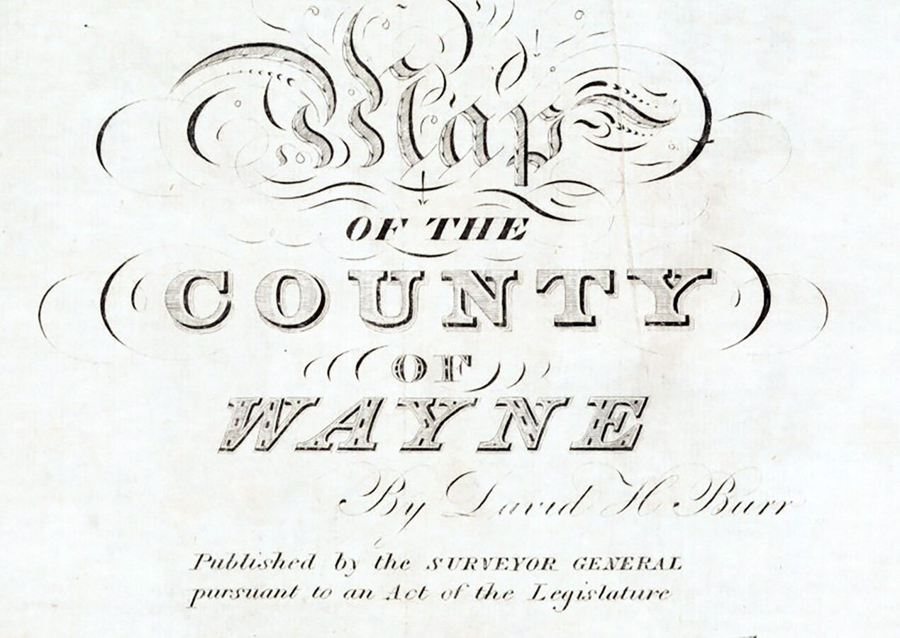 1829 Farm Line Map of Wayne County New York