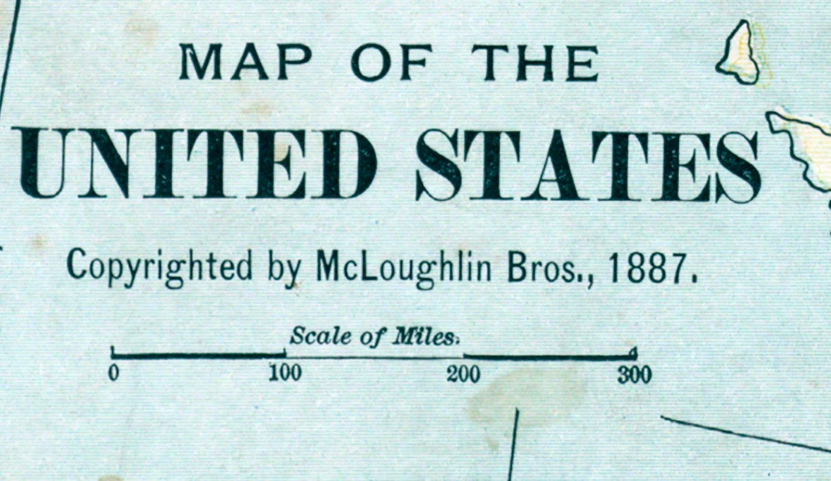 1887 Map of The United States
