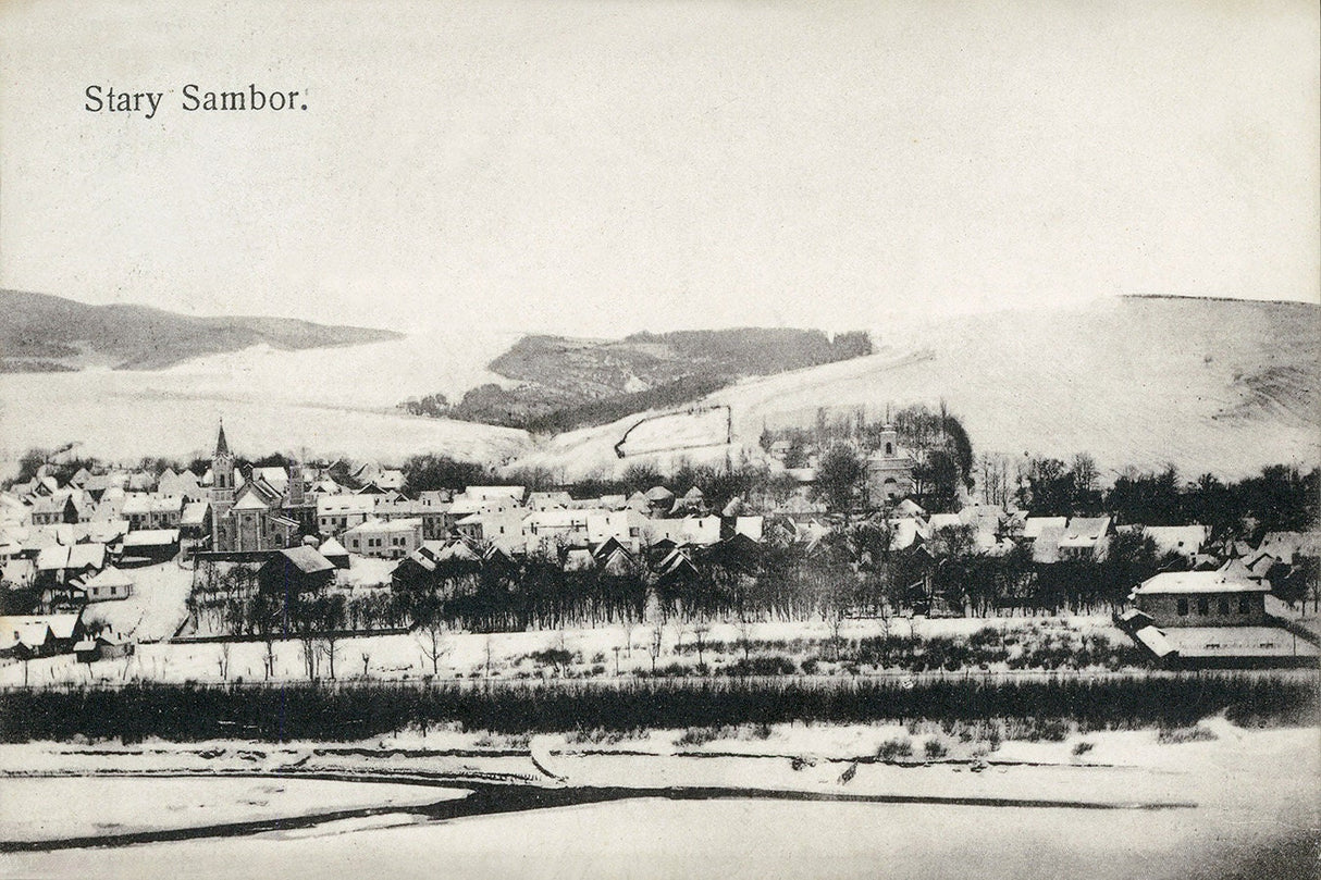 1909 Panorama of Stary Sambor Galicia Austria Hungary