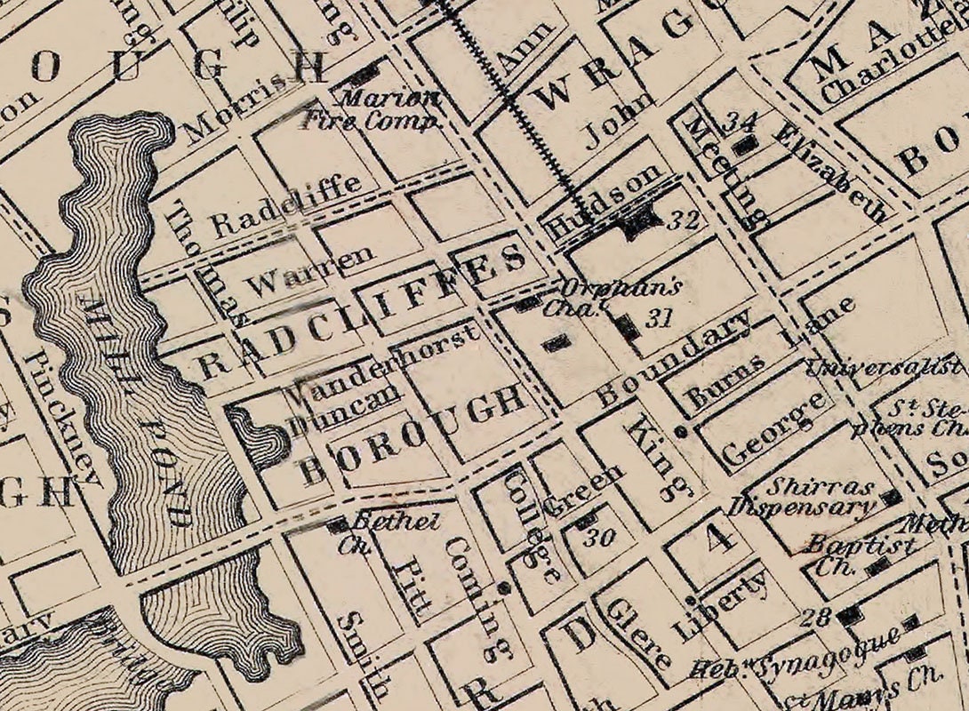 1849 Map of Charleston South Carolina