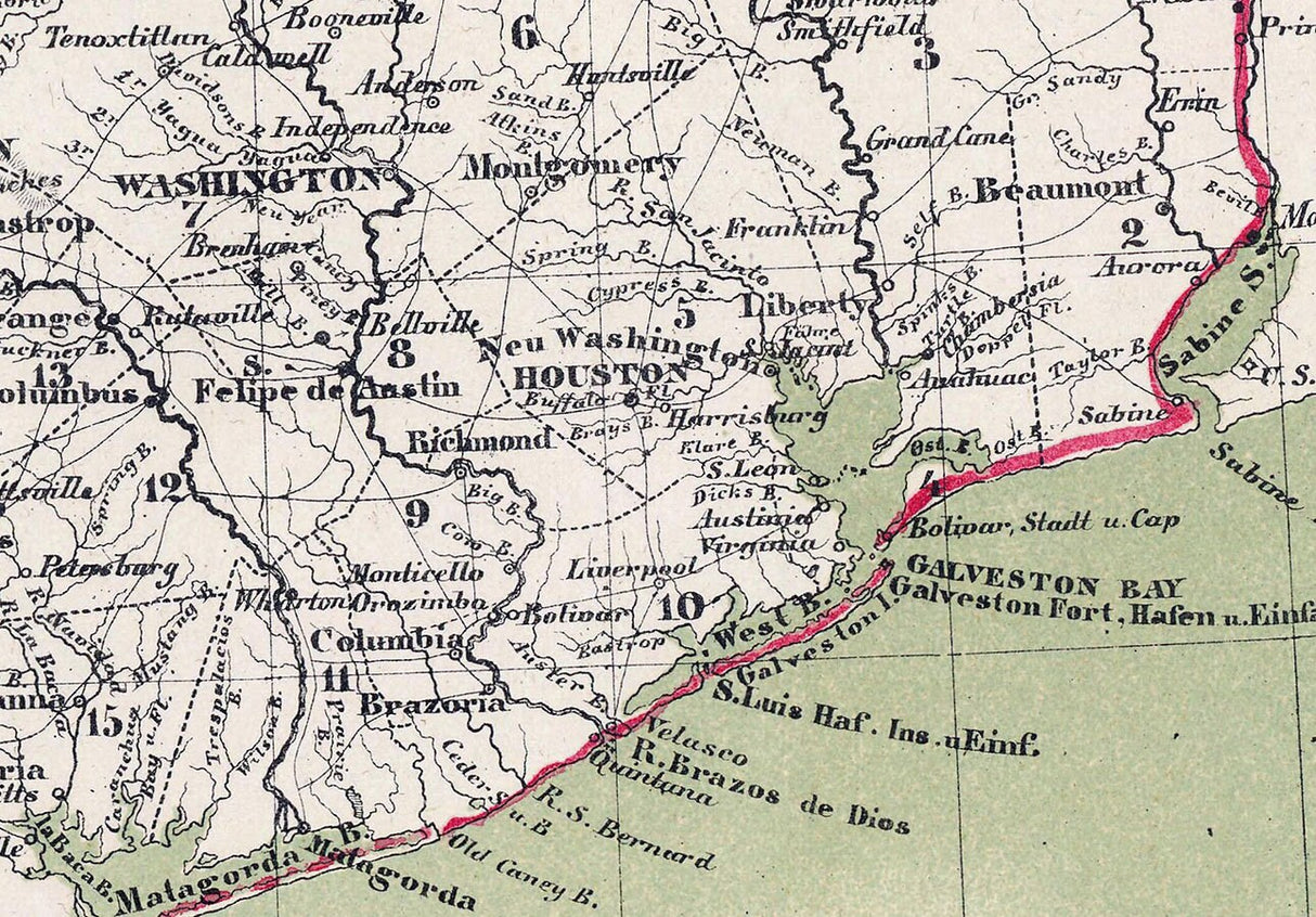 1859 Map of Texas