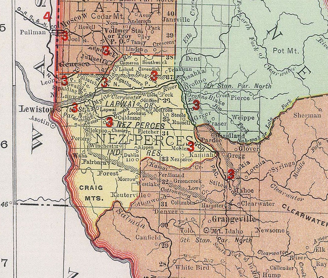 1903 Map of Idaho