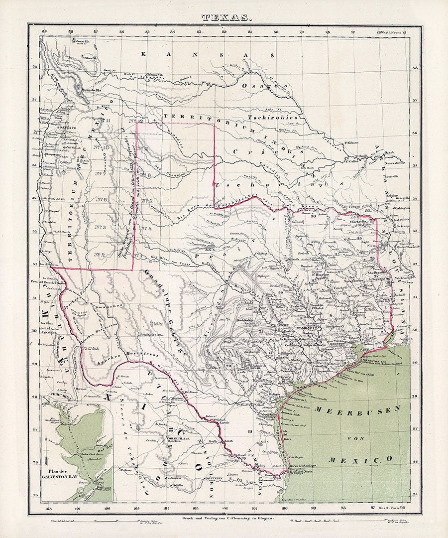 1859 Map of Texas