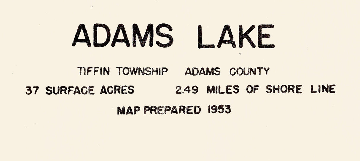 1953 Map of Adams Lake Adams County Ohio