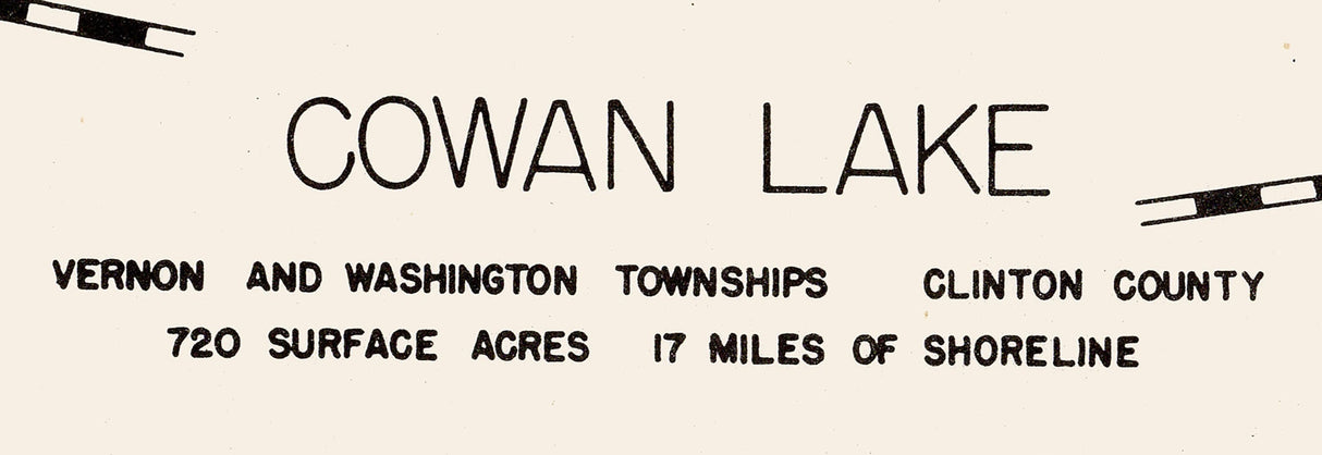 1960 Map of Cowan Lake Clinton County Ohio