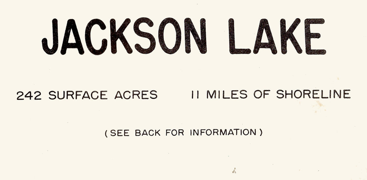 1960 Map of Jackson Lake Jackson County Ohio